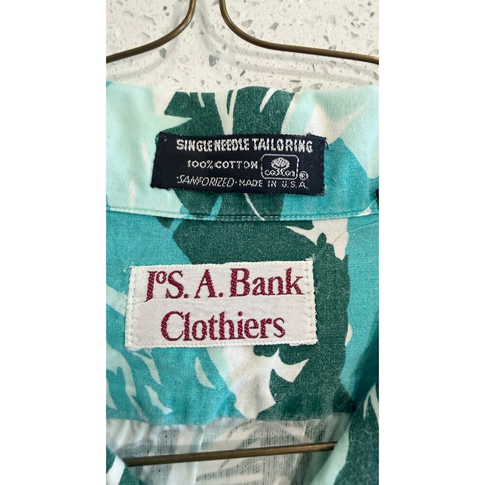 Vintage Jos. A. Bank Hawaiian Shirt Size Large Mens Made in USA - Picture 2 of 6